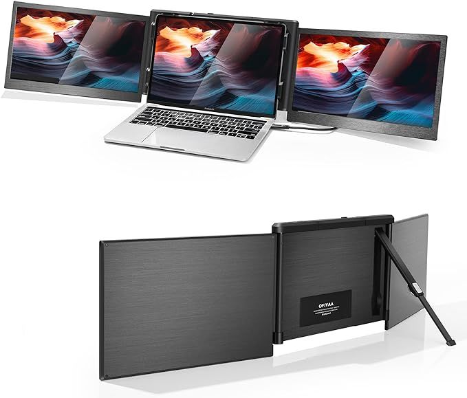 OFIYAA P2 PRO Triple Portable Monitor for Laptop Screen Extender Dual Monitor 13.3'' FHD 1080P IP... | Amazon (US)