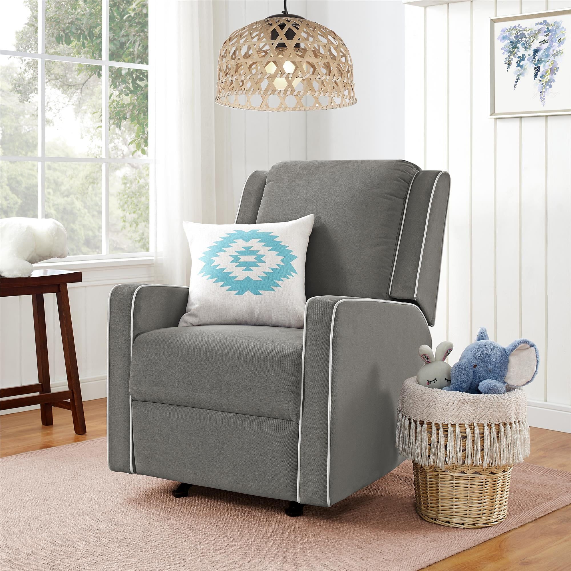Baby Relax Robyn Rocker Recliner Chair, Nursery Furniture, Gray Linen | Walmart (US)