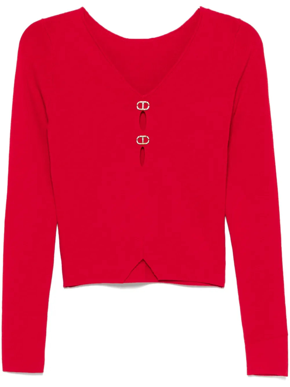 TWINSET Cut out-detail Sweater | Red | FARFETCH | Farfetch Global