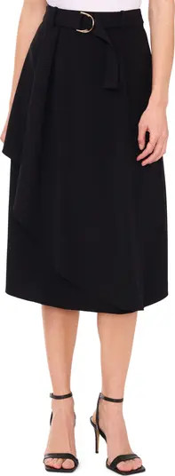 Halogen® Asymmetric Faux Wrap Belted Skirt | Nordstrom | Nordstrom