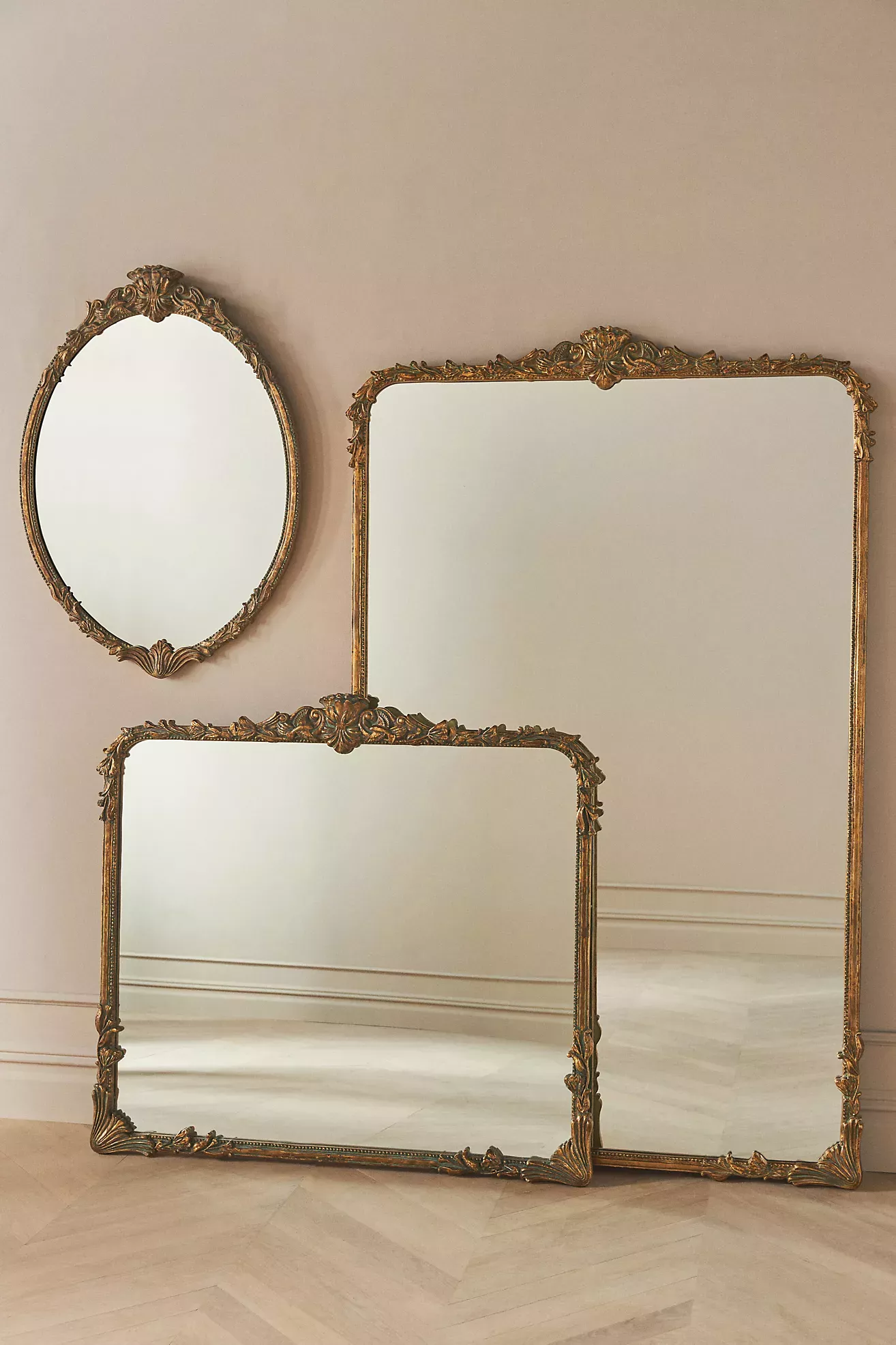 EGHOME Antiqued Gold Ornate Mirror … curated on LTK