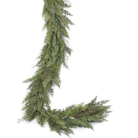 Sullivans 6 Ft Arborvitae Evergreen Pinecone Holiday Garland, Artificial Greenery, Seasonal Holid... | Amazon (US)