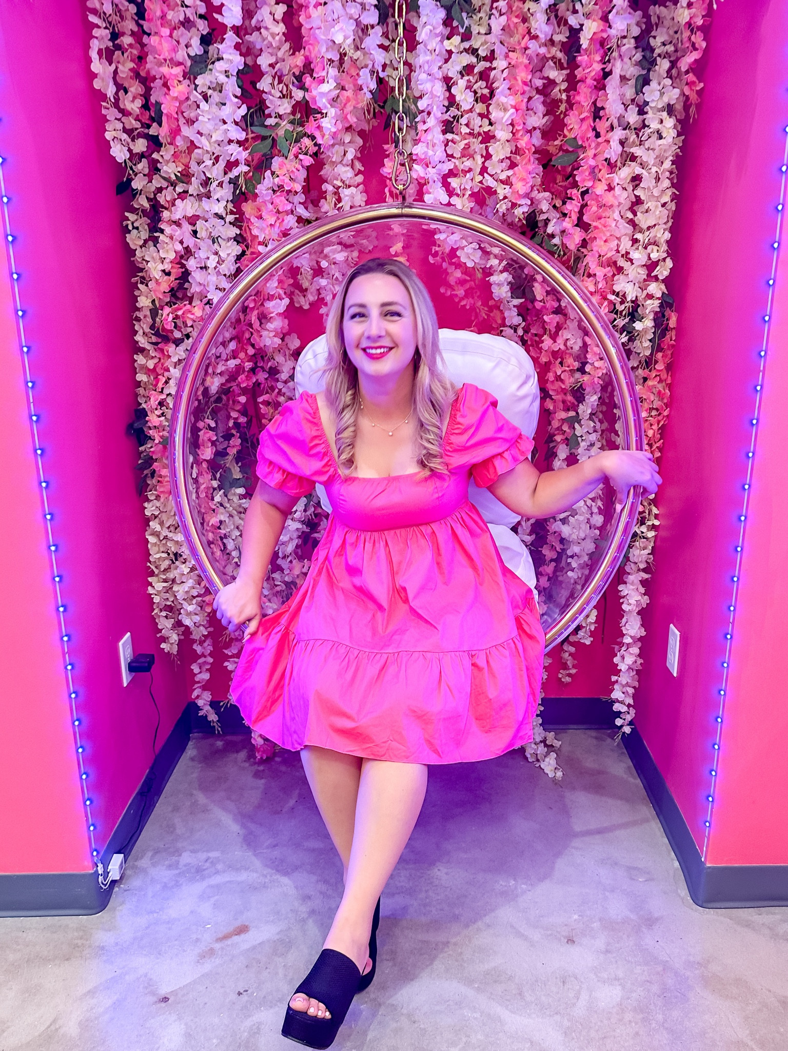 This dress was perfect for a pink girls night out! I ordered a size large and it fit perfect! I’m 5’4, approx 180lbs, chest 34 c/d. 

#LTKfit #LTKunder50 #LTKFind