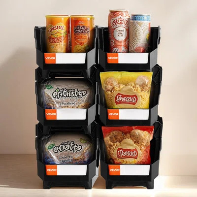 Plastic Stackable Storage Bins, 14.8 x 8.5 x 7.1 inch, Plastic Containers for Organizing and Storage Bins for Closet, Garage, Small Parts, Office Supp | Wayfair North America