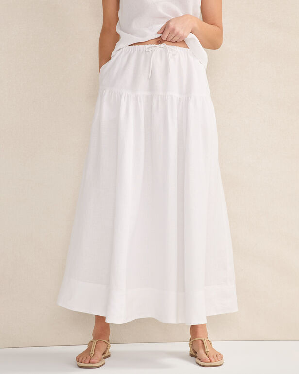 Linen Tiered Maxi Skirt | Haven Well Within