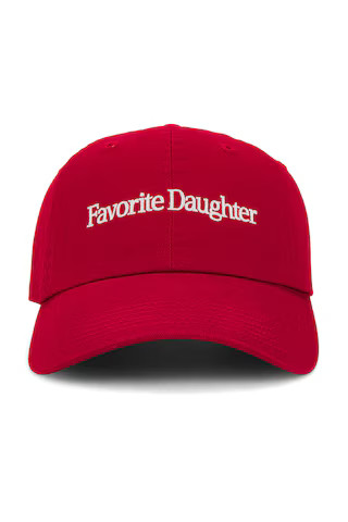 Favorite Daughter Classic Logo Baseball Hat in Red & White from Revolve.com | Revolve Clothing (Global)