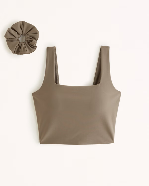 YPB sculptLUX Squareneck Slim Tank | Abercrombie & Fitch (US)