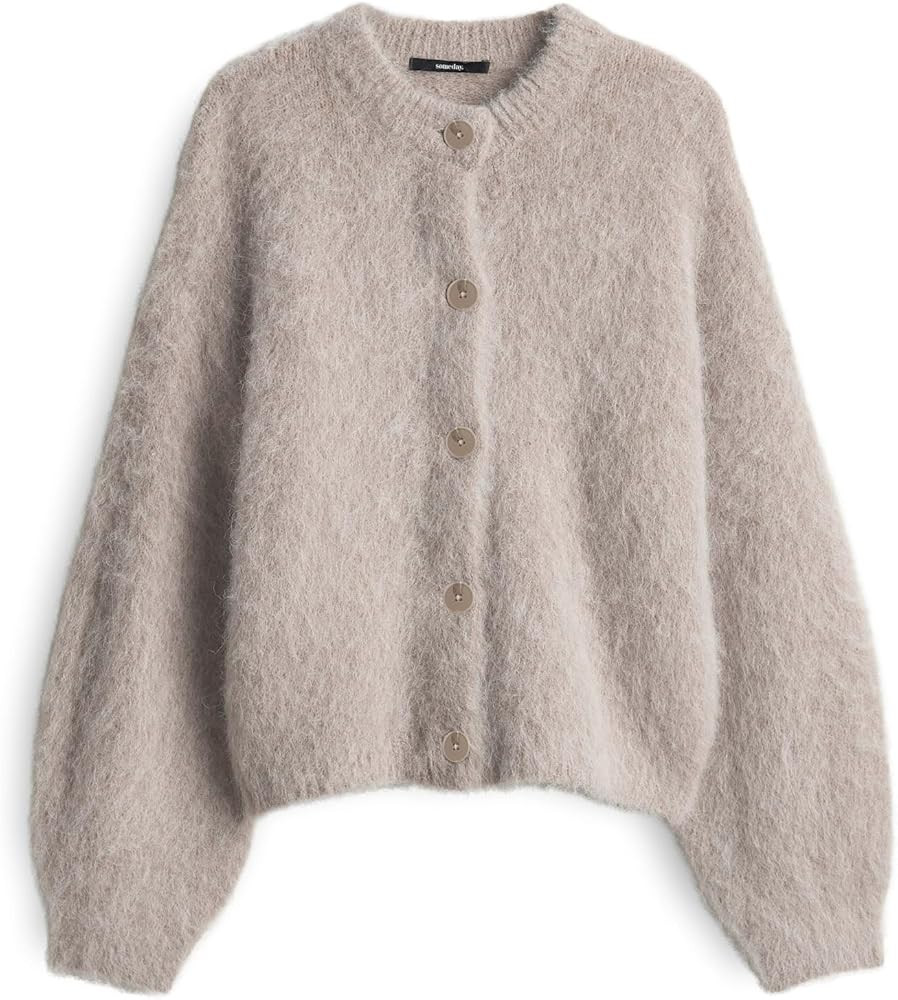 someday Damen Strickjacke | TAMANAH Loose Strickcardigan aus weichem Alpakamix | Amazon (DE)