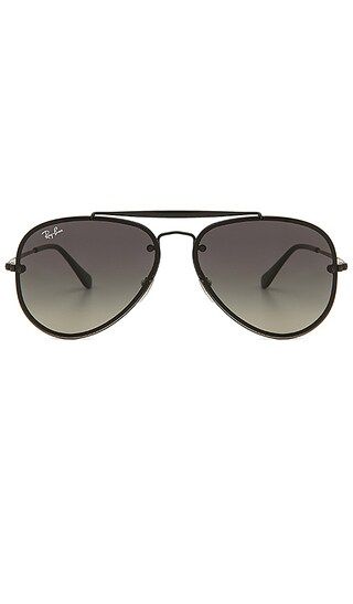 Ray-Ban Blaze Aviator in Demi Gloss Black & Dark Grey Gradient | Revolve Clothing (Global)