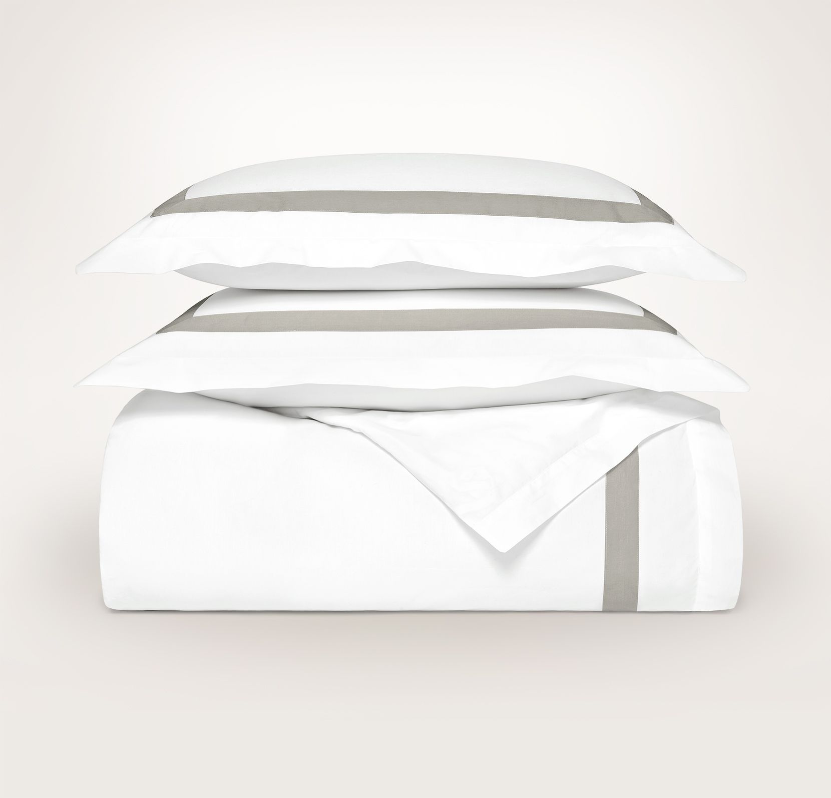 Percale Banded Duvet Set | Boll & Branch