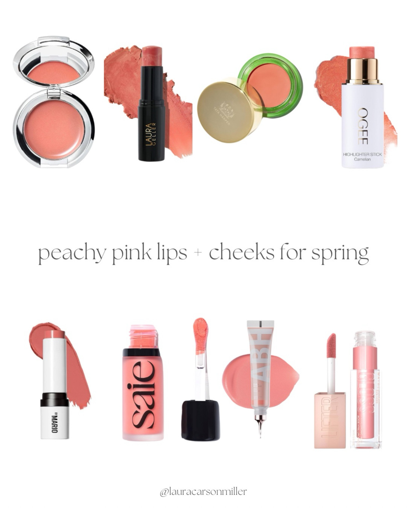 After so much bright bubblegum pink for lips and cheeks over the last few years, it’s time to move on! You read it here first: peachy pink, with beautiful softly golden peach undertones and a pink that is more dusty rose than bright fuchsia, is what’s new and NOW! Check out these peachy pink suggestions and have fun with these gorgeous tones that suit all complexions. Start wearing these shades today and usher in the next big thing in makeup. Your friends and family will definitely notice. 
Laura Carson miller, makeup, makeup trends, lip color, cheek color, blush, cream blush, liquid blush, blush stick, spring makeup, beauty expert, style guide, makeup ideas

#LTKStyleTip #LTKWedding #LTKBeauty