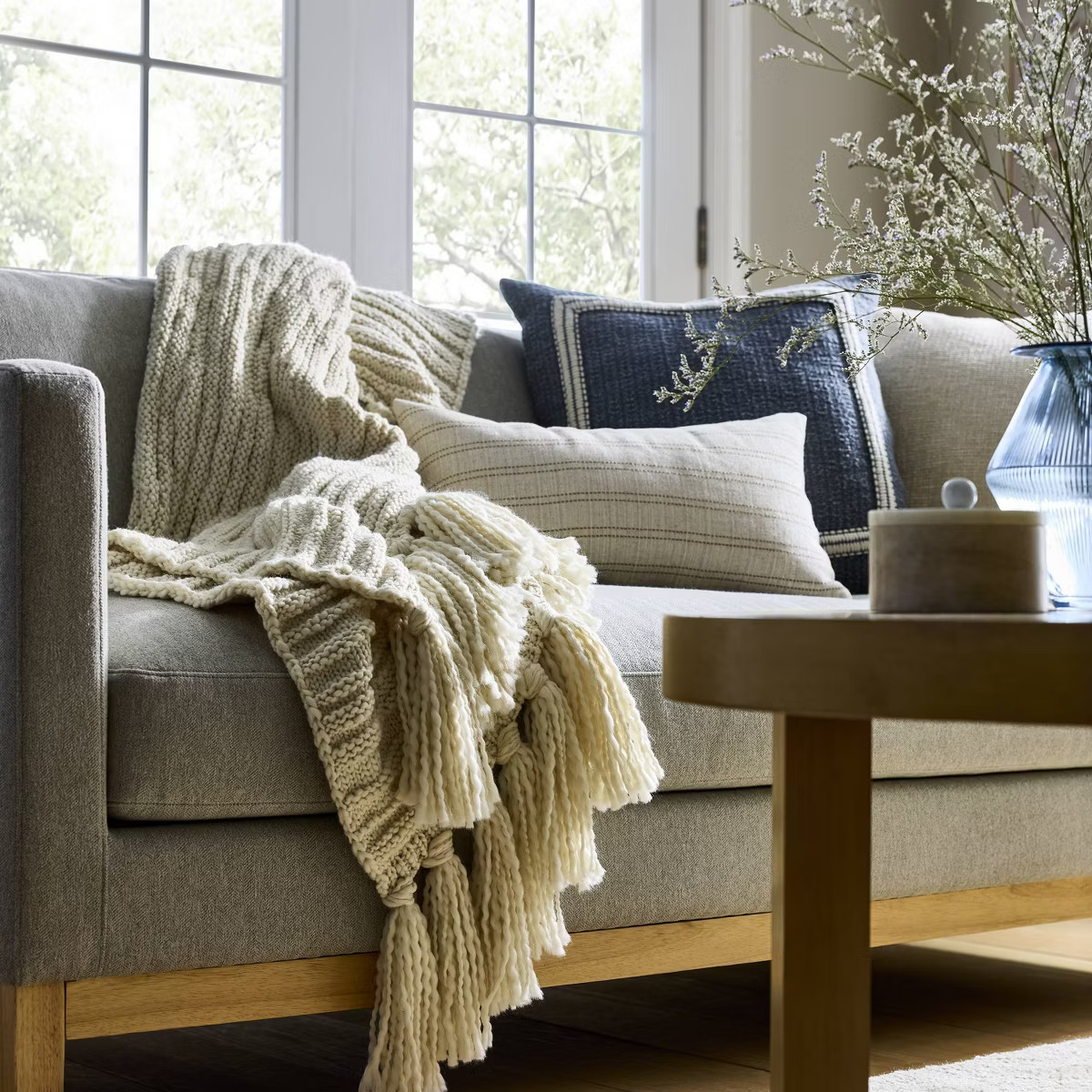 Raised Striped Chunky Knit Throw Blanket - Threshold™ designed with Studio McGee | Target