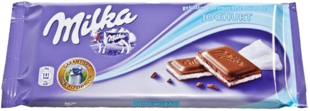 Milka Chocolate Confection with Yogurt Creme Filling (100 g) | Amazon (US)