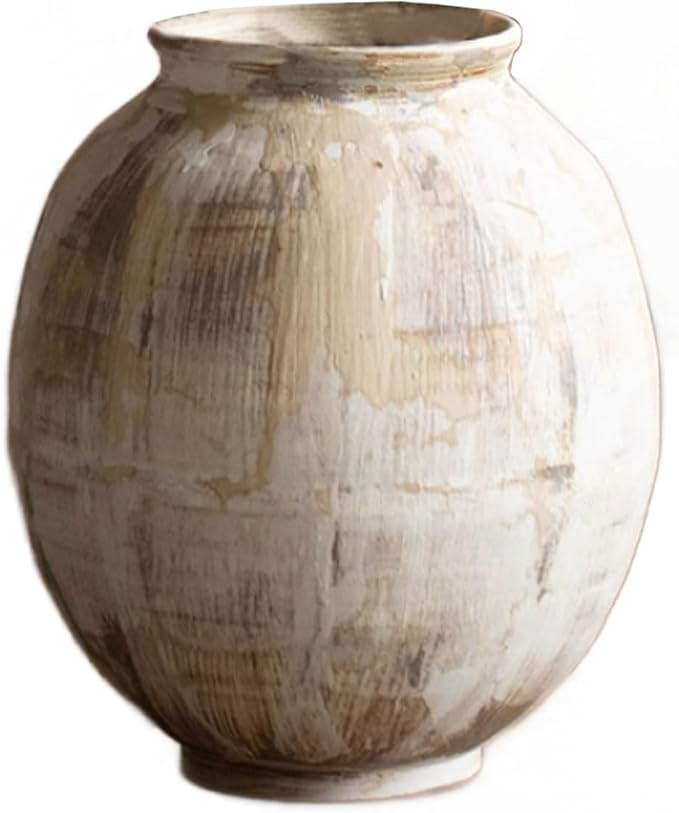 Aimeryup House Vase Rough Ceramic Pottery Jar Big Belly Large Ornament Decor Flower Arrangement V... | Amazon (US)