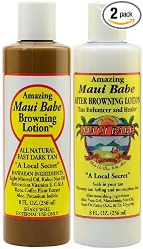 Maui Babe Before and After Sun Pack (Browning Lotion 8 oz, After Browning Lotion 8 oz) by Maui Ba... | Amazon (US)