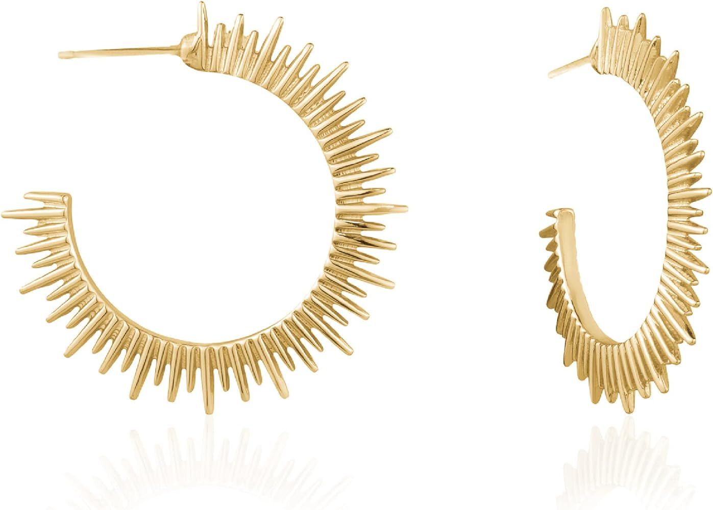 ALLISON ROSE ATELIER - Spike Earrings - Sun Hoop Spike Earring Set – 16K Gold or Rhodium Silver... | Amazon (US)