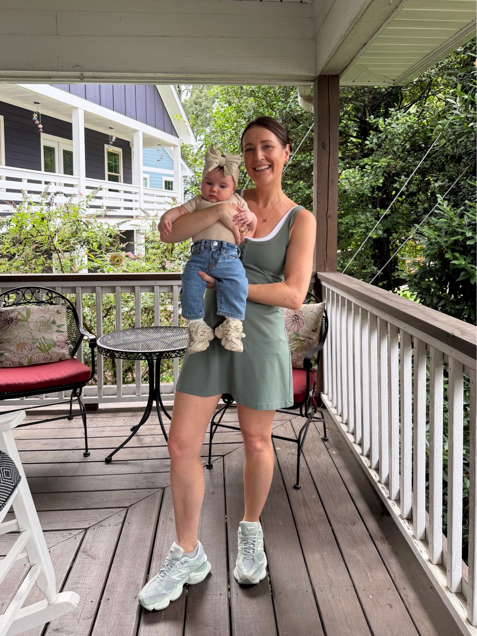 My dress is part of a BOGO 50% off sale! I’m wearing a size small. Baby girl’s outfit is linked too

#LTKBaby #LTKmomlife
