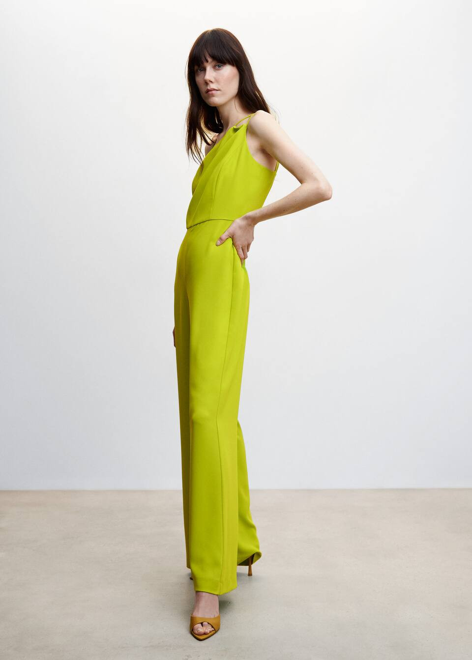 Asymmetric long jumpsuit | MANGO (US)
