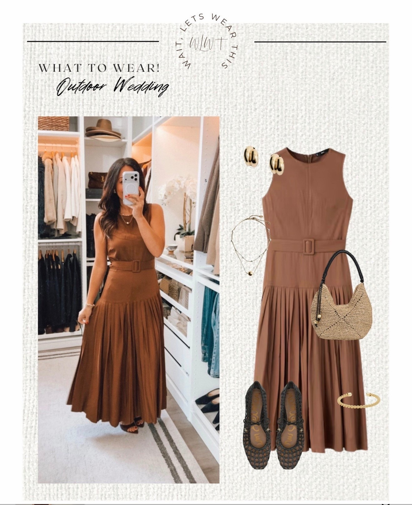 Dress perfect for a wedding or weekend plans- super flattering I sized up 1 to a 6 

#LTKootd #LTKOver40