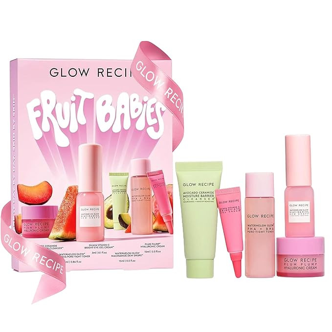 Glow Recipe Fruit Babies Skincare Kit - Gift Set with Ceramide Facial Cleanser + BHA Toner + Vita... | Amazon (US)