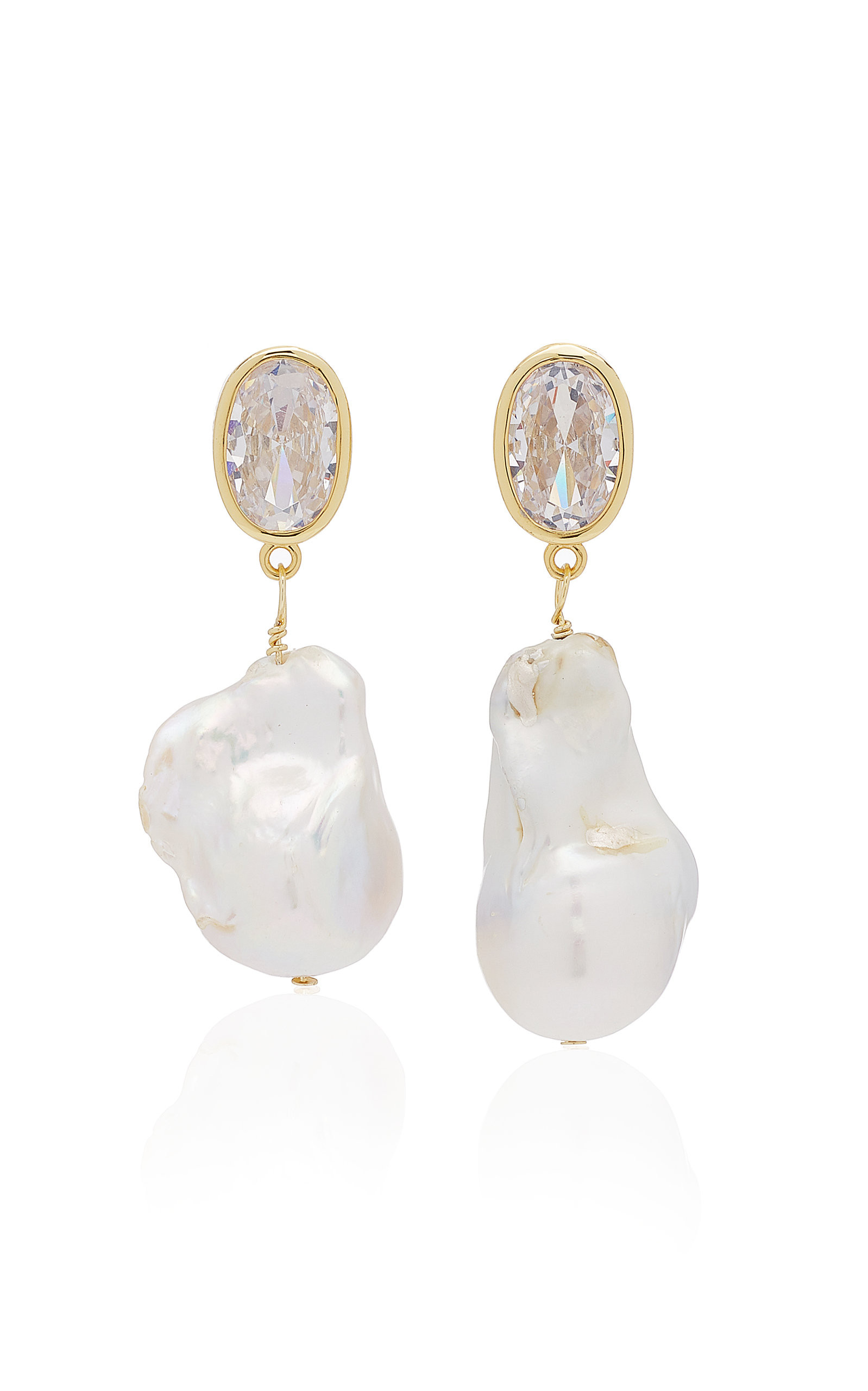 Anise 14K Gold-Plated Pearl, Topaz Earrings | Moda Operandi (Global)