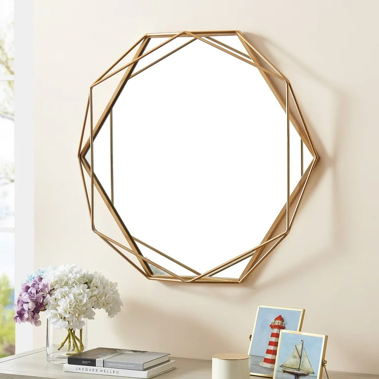FirsTime & Co. Gold Gabriella Wall Mirror, Modern, Round, 31 x 3 x 30 in | Walmart (US)