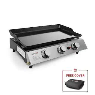 Portable 3-Burner Built-in Propane Gas Grill in Stainless Steel | The Home Depot