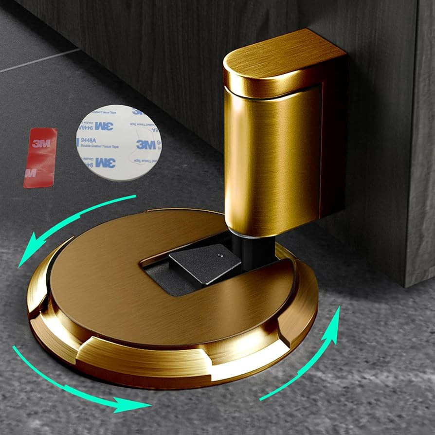 HOOFUS Mechanical Door Stopper,Adjustable Door Holder,with 2 Heightening Pads Can Support Door Ga... | Amazon (US)