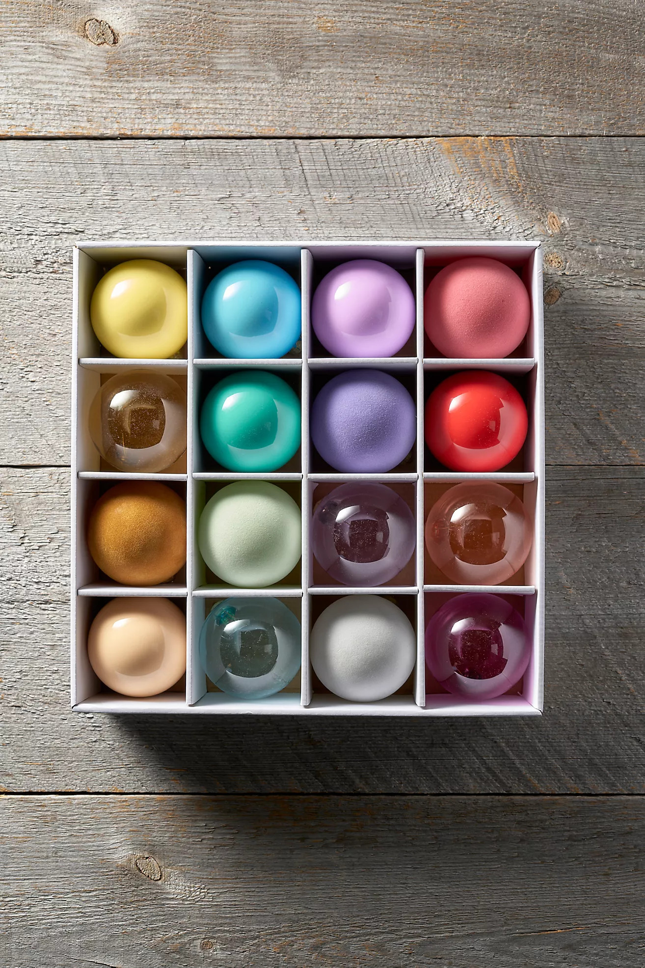 Mixed Finish Glass Globe Ornaments, Set of 16 | Anthropologie (US)