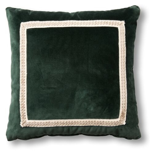 Mallory 19x19 Pillow, Forest Velvet | One Kings Lane