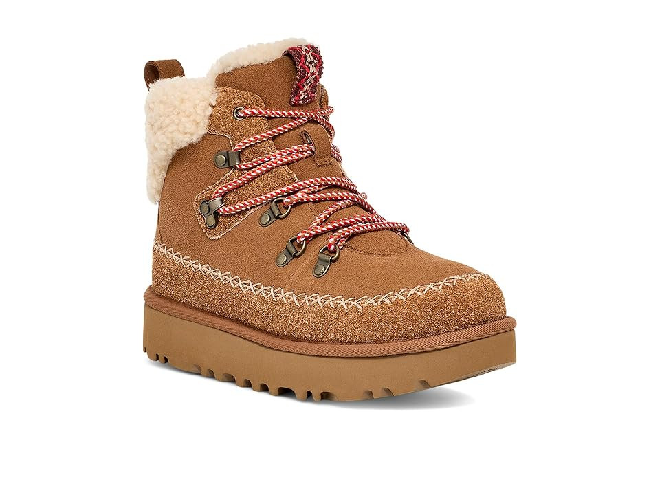 UGG Clssic Alpine Lace-Up Women's Boots Chestnut : 11 B - Medium, Suede | Zappos