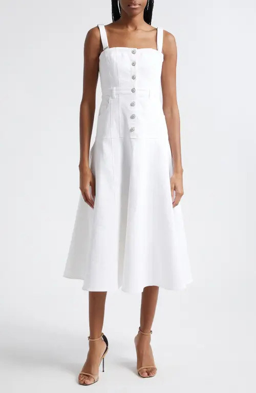 Cinq à Sept Veena Fit & Flare Dress in White at Nordstrom, Size 10 | Nordstrom