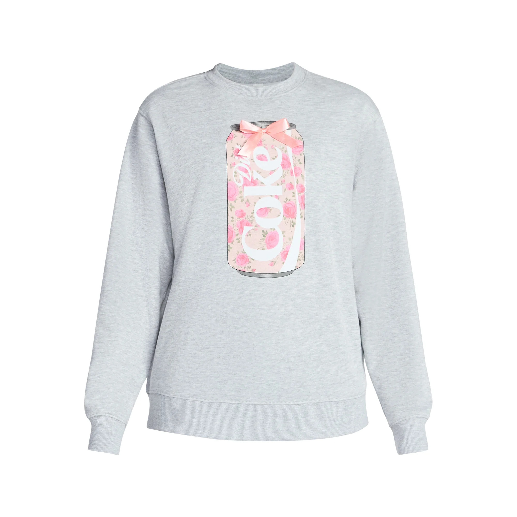 Coca-Cola Women's Diet Coke Floral Graphic Crewneck Sweatshirt, Sizes XXS-XXL | Walmart (US)