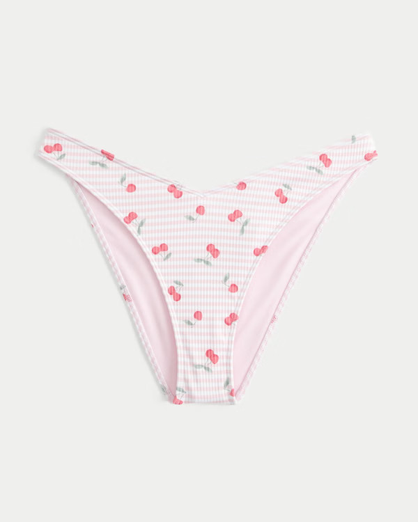 Ribbed High-Leg Cheeky Bikini Bottom | Hollister (UK)