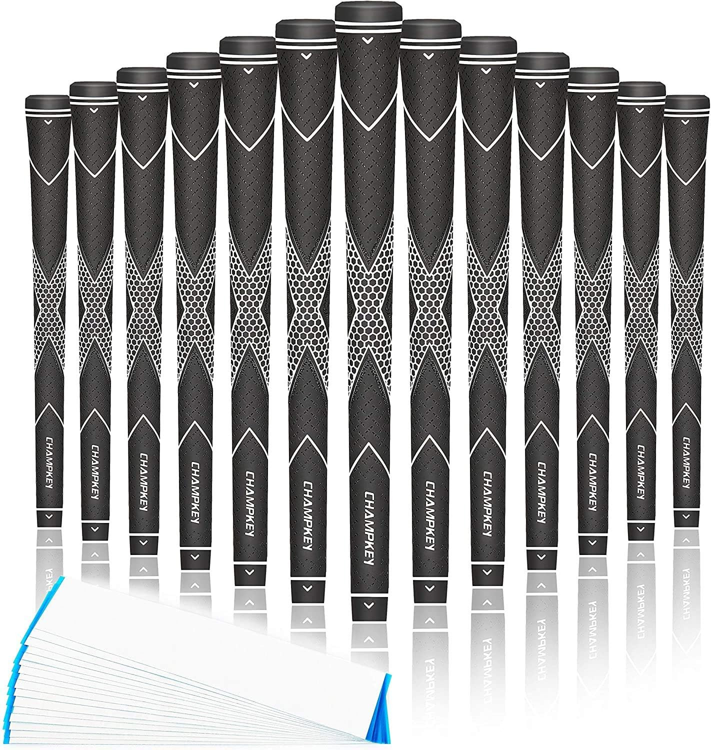 CHAMPKEY Premium Rubber Golf Grips 13 Pack | High Traction and Feedback Rubber Golf Club Grips | ... | Amazon (US)