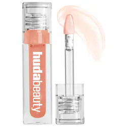 HUDA BEAUTY Faux Filler Ultra-Hydrating Tinted Jelly Lip Oil Juicy Pink Lady 0.13 oz/3.9 mL | Sephora (US)