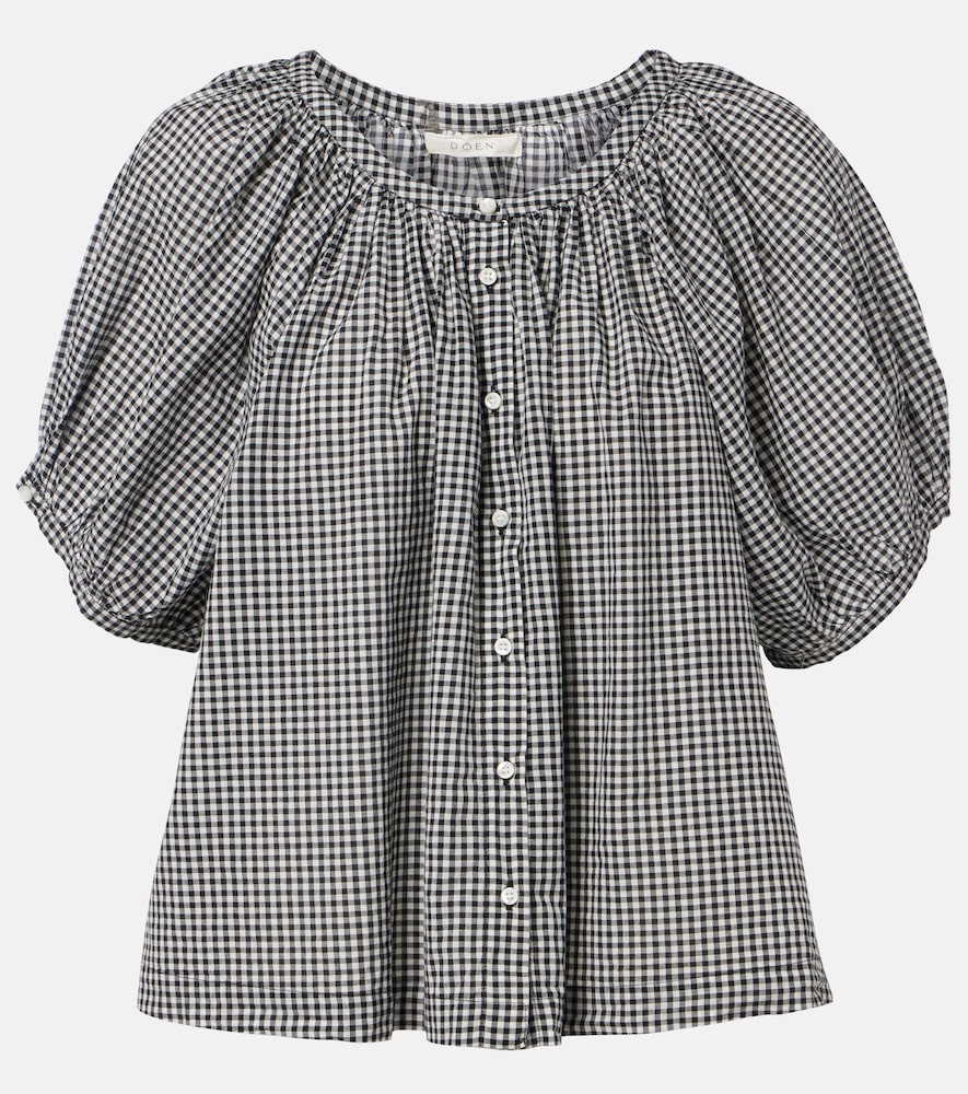 Dôen June gingham cotton-blend top | Mytheresa (US/CA)
