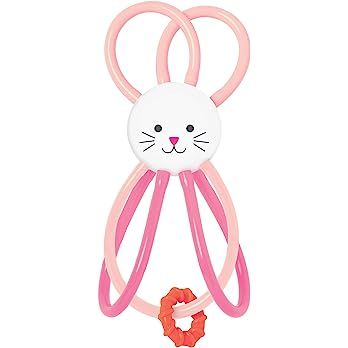 Manhattan Toy Zoo Animal Winkel Bunny Rabbit Multicolor Rattle & Sensory Teether for Baby and Tod... | Amazon (US)