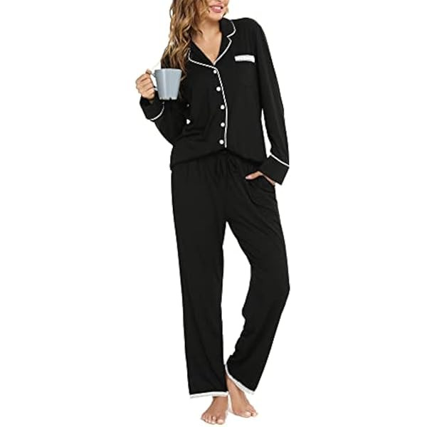 Amazon Essentials Conjunto de Pija con Camisa de Manga Larga y Pantalón Largo en Modal y Algodó... | Amazon (ES)