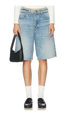 GRLFRND Taylor Oversized Belted Jort in Beverly Blvd from Revolve.com | Revolve Clothing (Global)