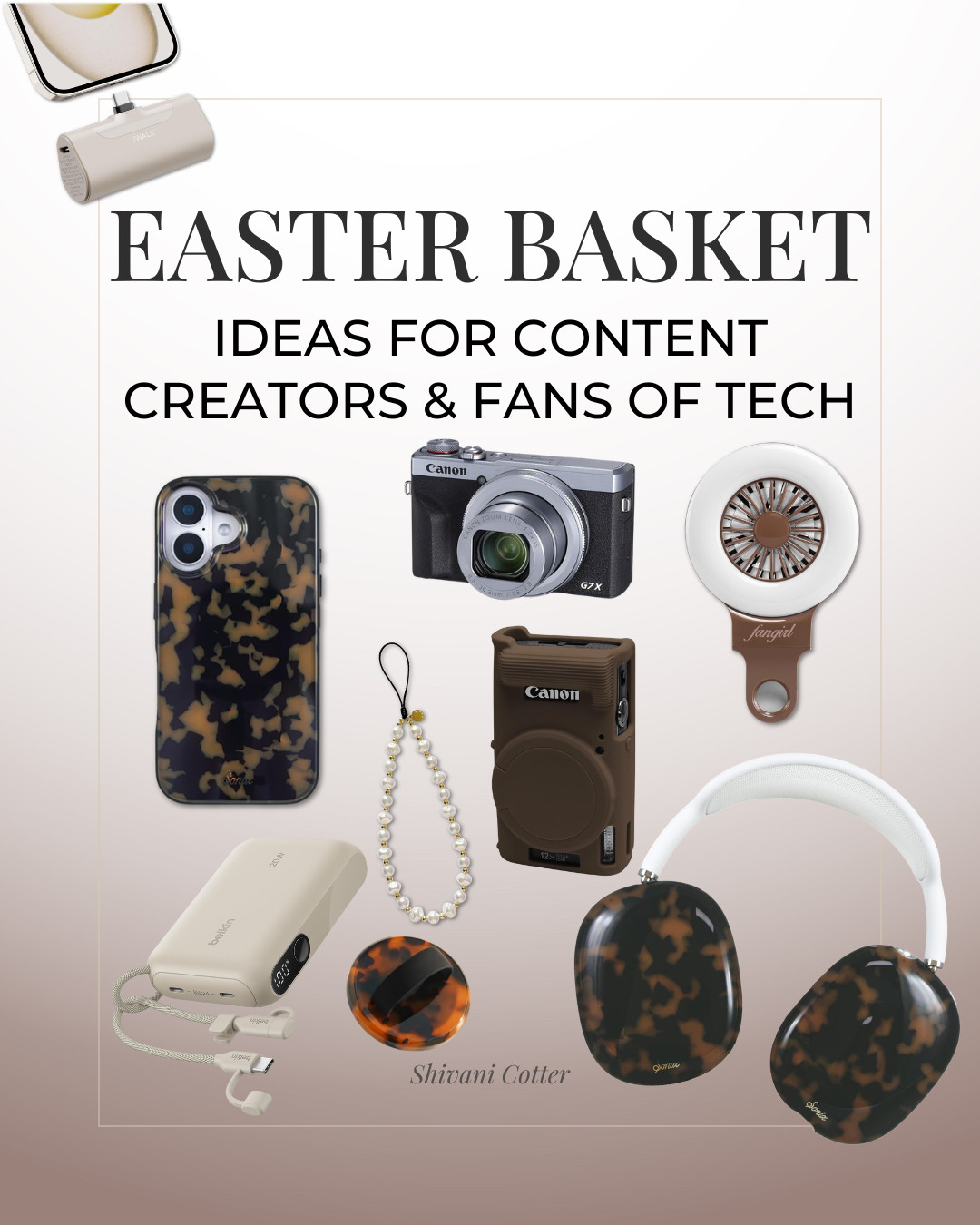 Easter Basket Ideas For Tech Lovers and Content Creators

Loving this viral Fangirl by Remi 2-in-1 Clip on Phone Fan and Selfie Ring Light, my favorite travel and every day camera, the Canon PowerShot G7 X Mark III Digital Camera, and pretty much anything animal print! All of these tech favorites are a teen and tween girls dream! #easter #lastminutegifts #ltktech  

 #LTKSaleAlert #LTKTravel