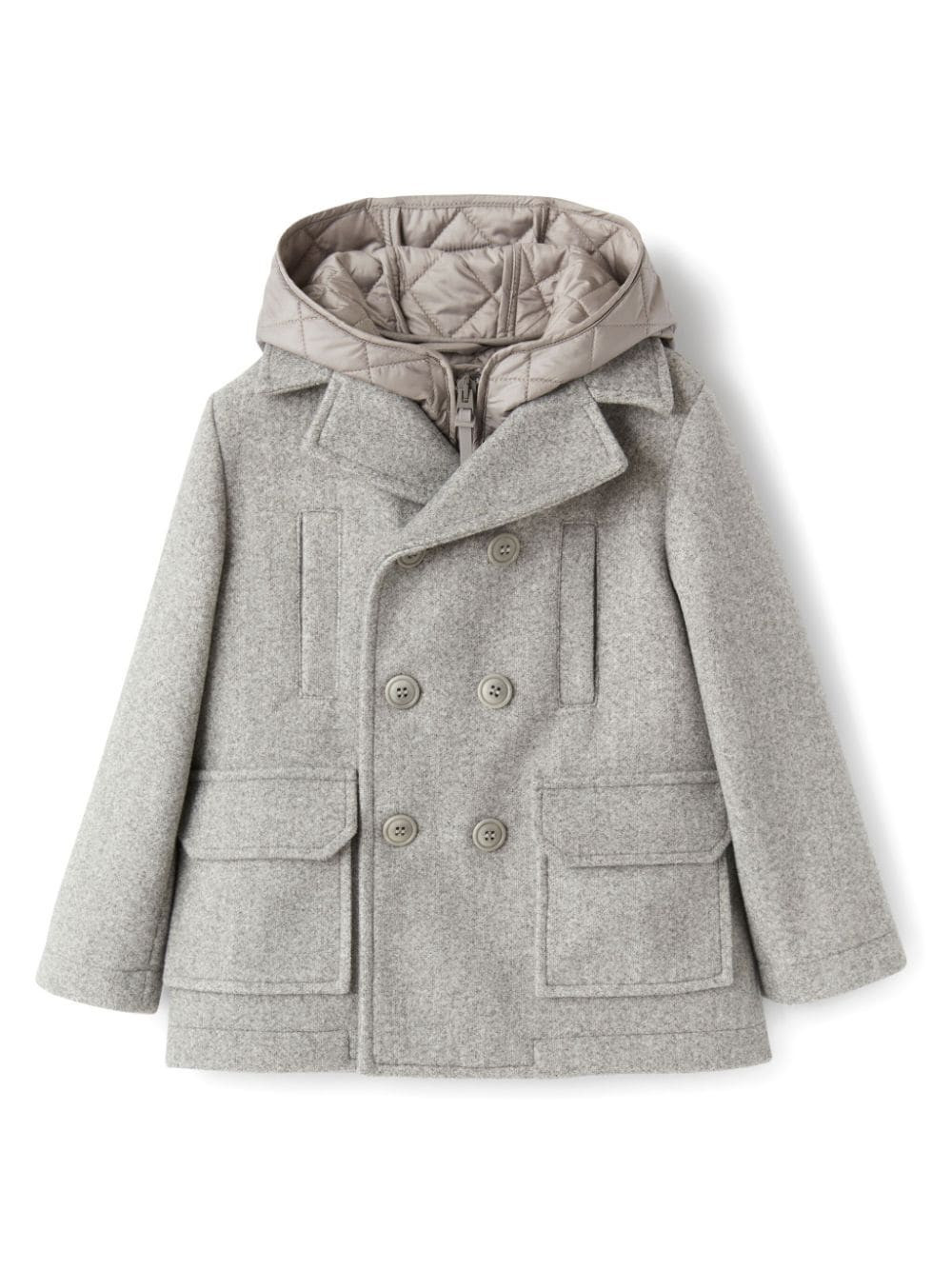 Il Gufo layered coat - Grey | Farfetch Global