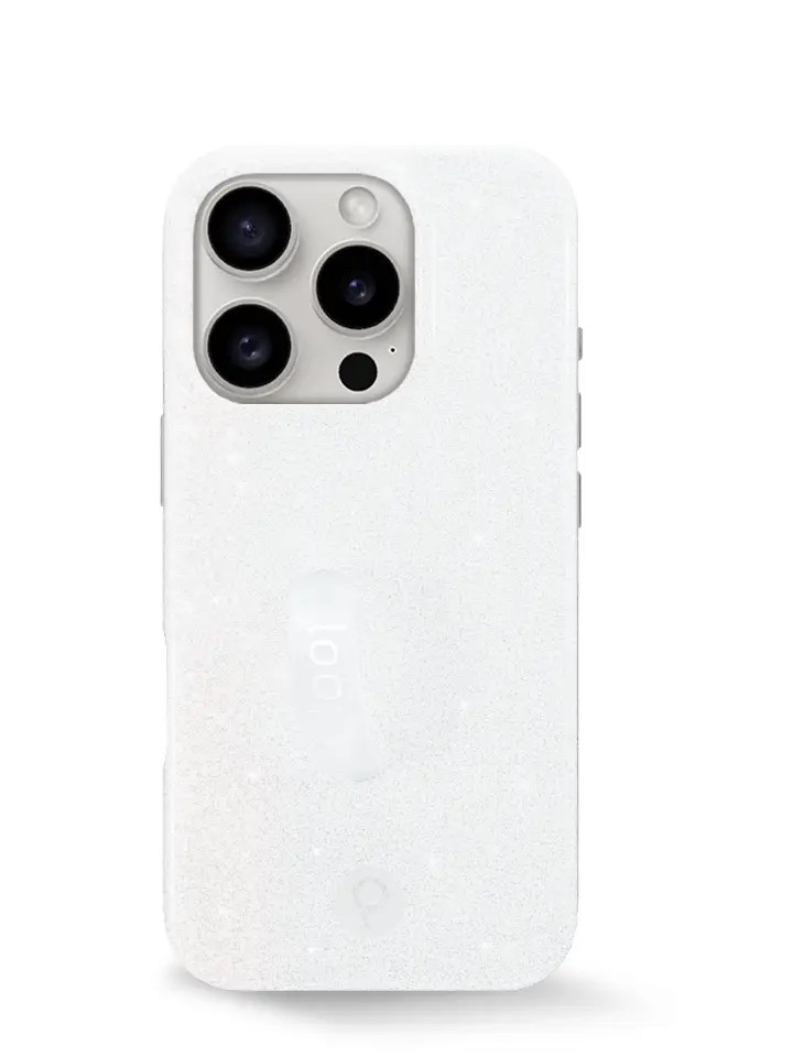 Loopy Cases - White Shimmer | Loopy Cases