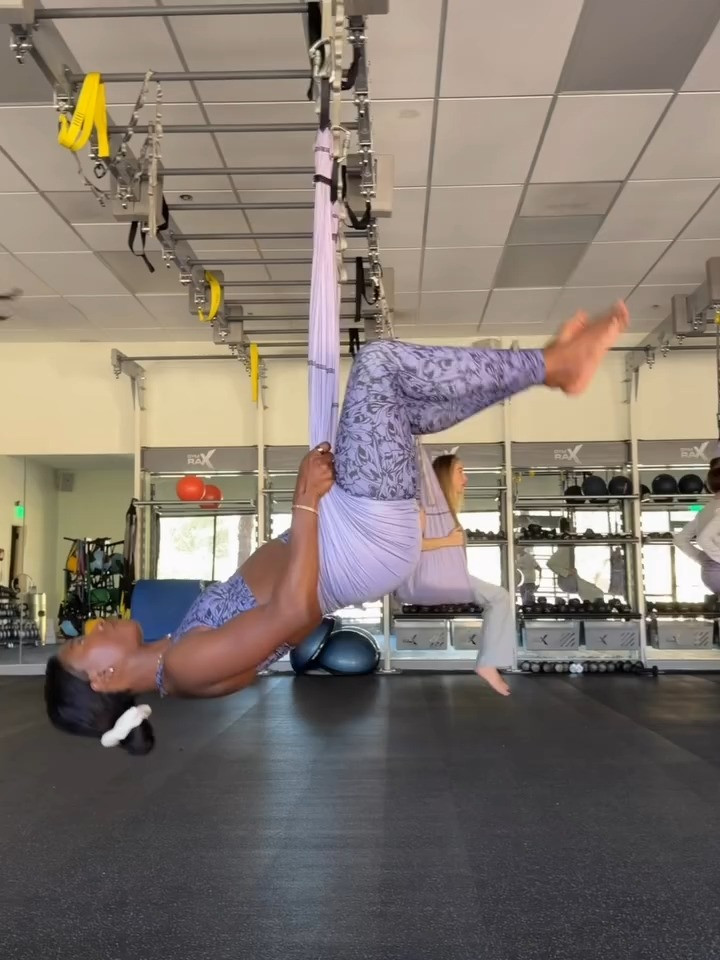 Never knew how much I'd love Aerial yoga! It was so awesome to challenge myself during this class. Wearing @spiritualgangster  which fits TTS and one of my fave activewear brands.

 Patterned activewear, fitness fits, yoga workout fits 

#LTKootd #LTKfitnessgoals #LTKActive