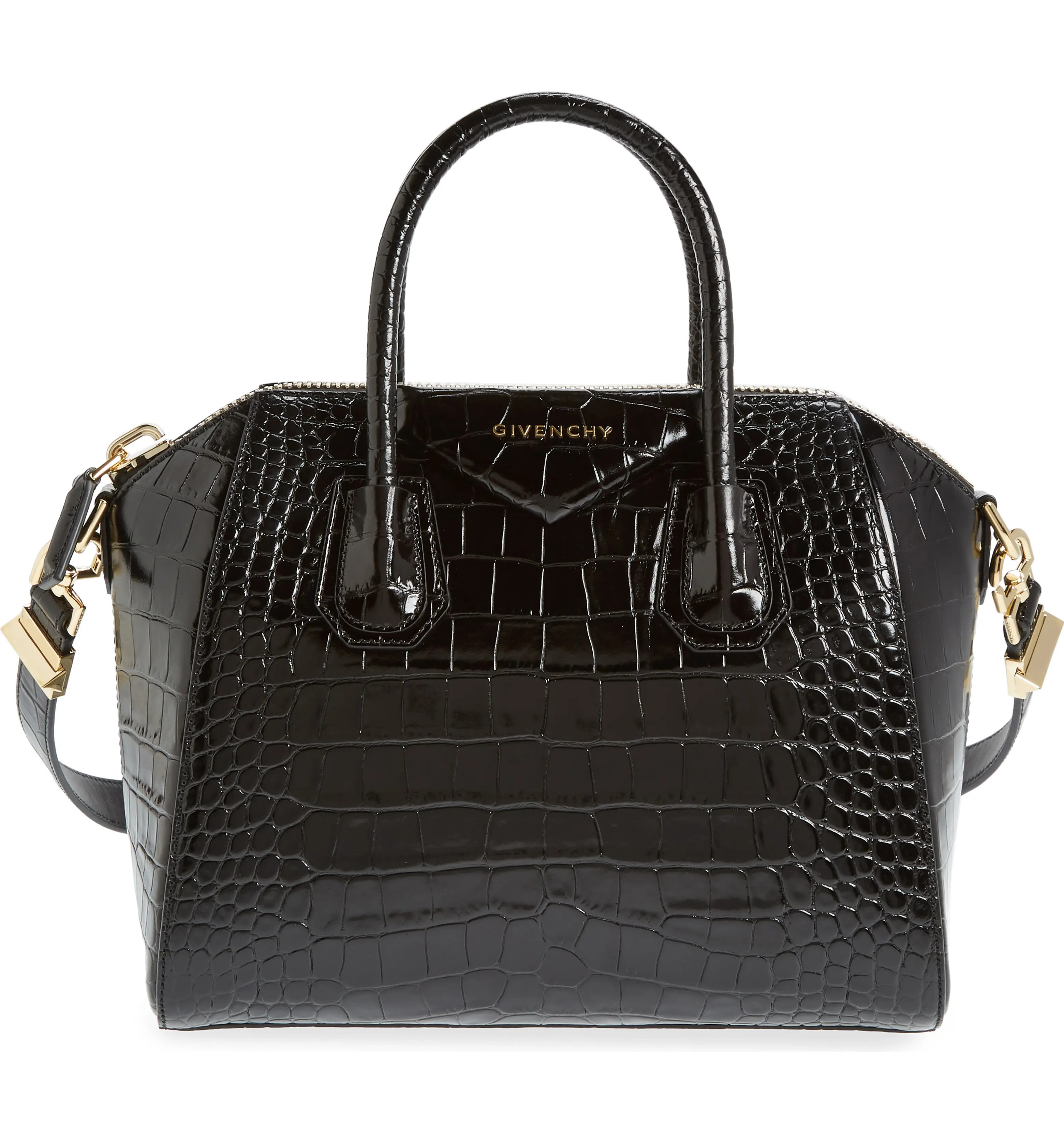 Small Antigona Croc Embossed Calfskin Satchel | Nordstrom
