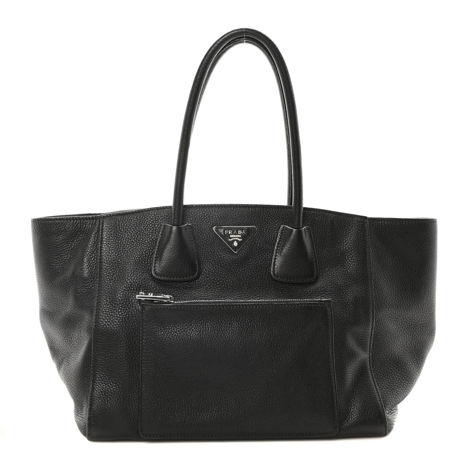 Vitello Daino Shopping Tote Black | FASHIONPHILE (US)