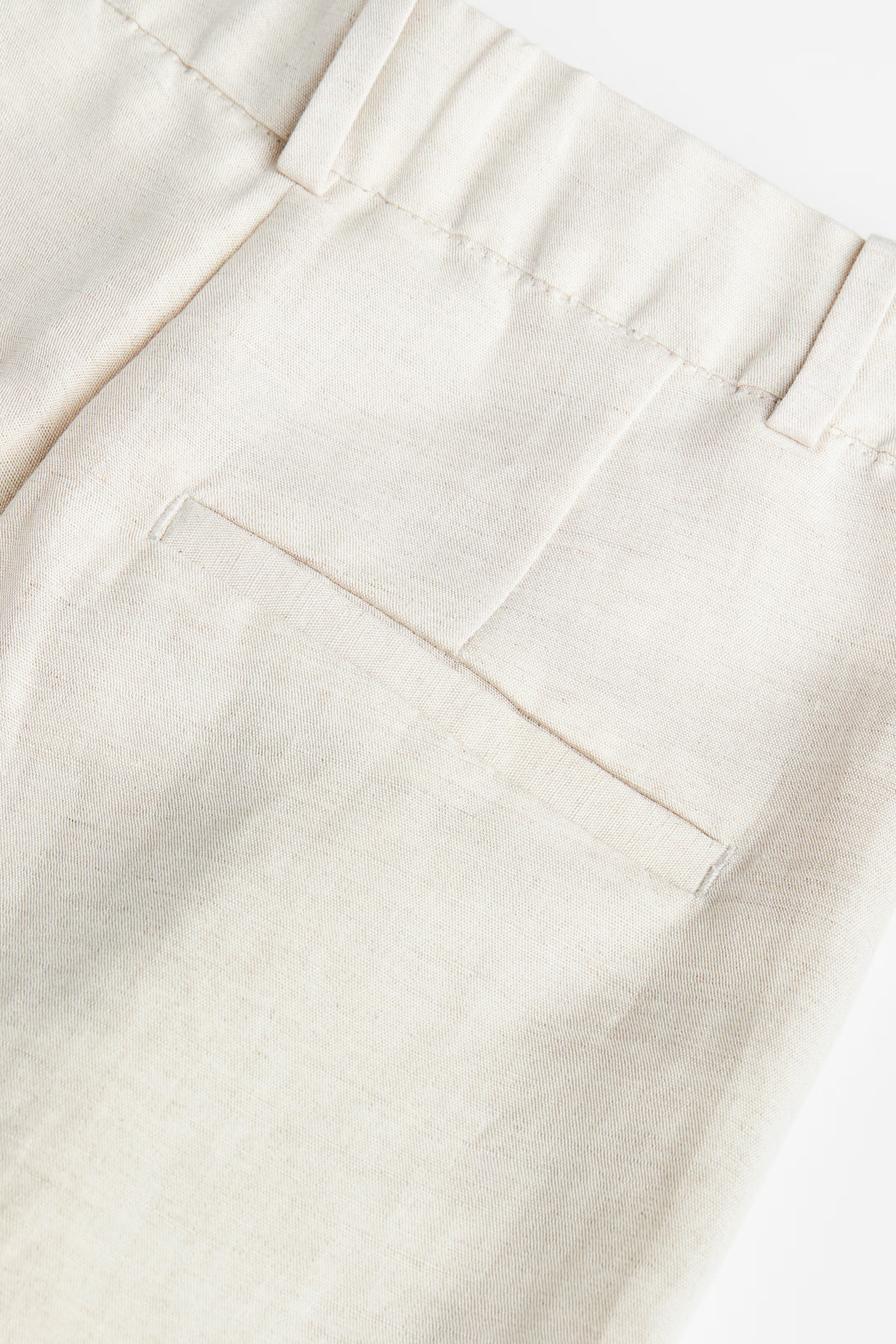 Tapered Linen-blend Pants - Light beige - Ladies | H&M US | H&M (US + CA)