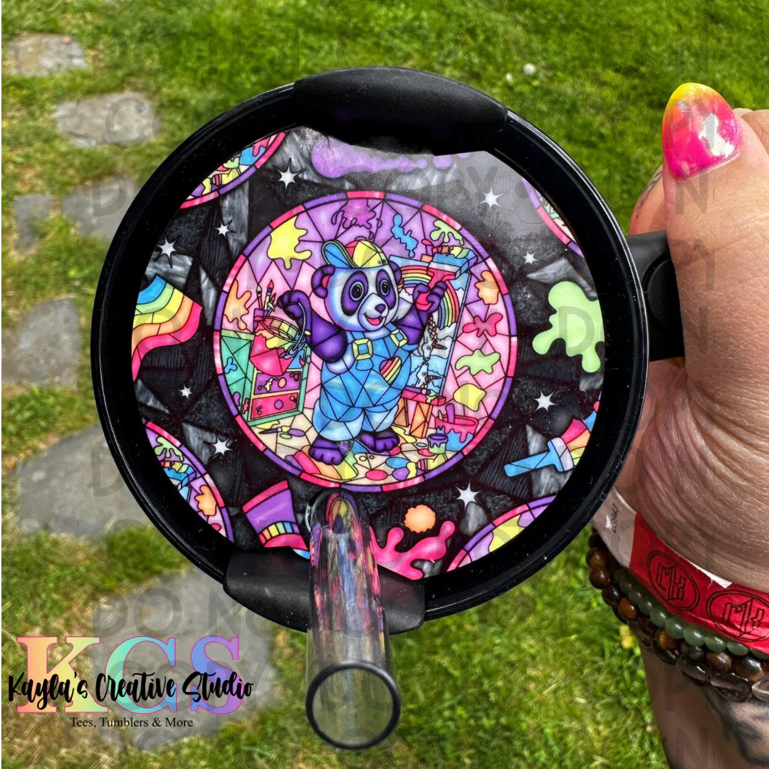 LF Panda Stained Glass 40 Oz Topper - Etsy | Etsy (US)