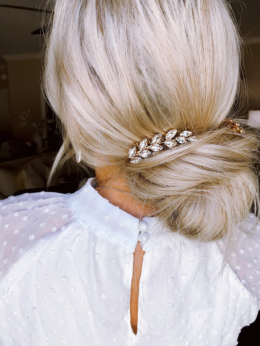 CRYSTAL HAIR CLIPS IN ROSE GOLD - FINAL SALE | raëliv