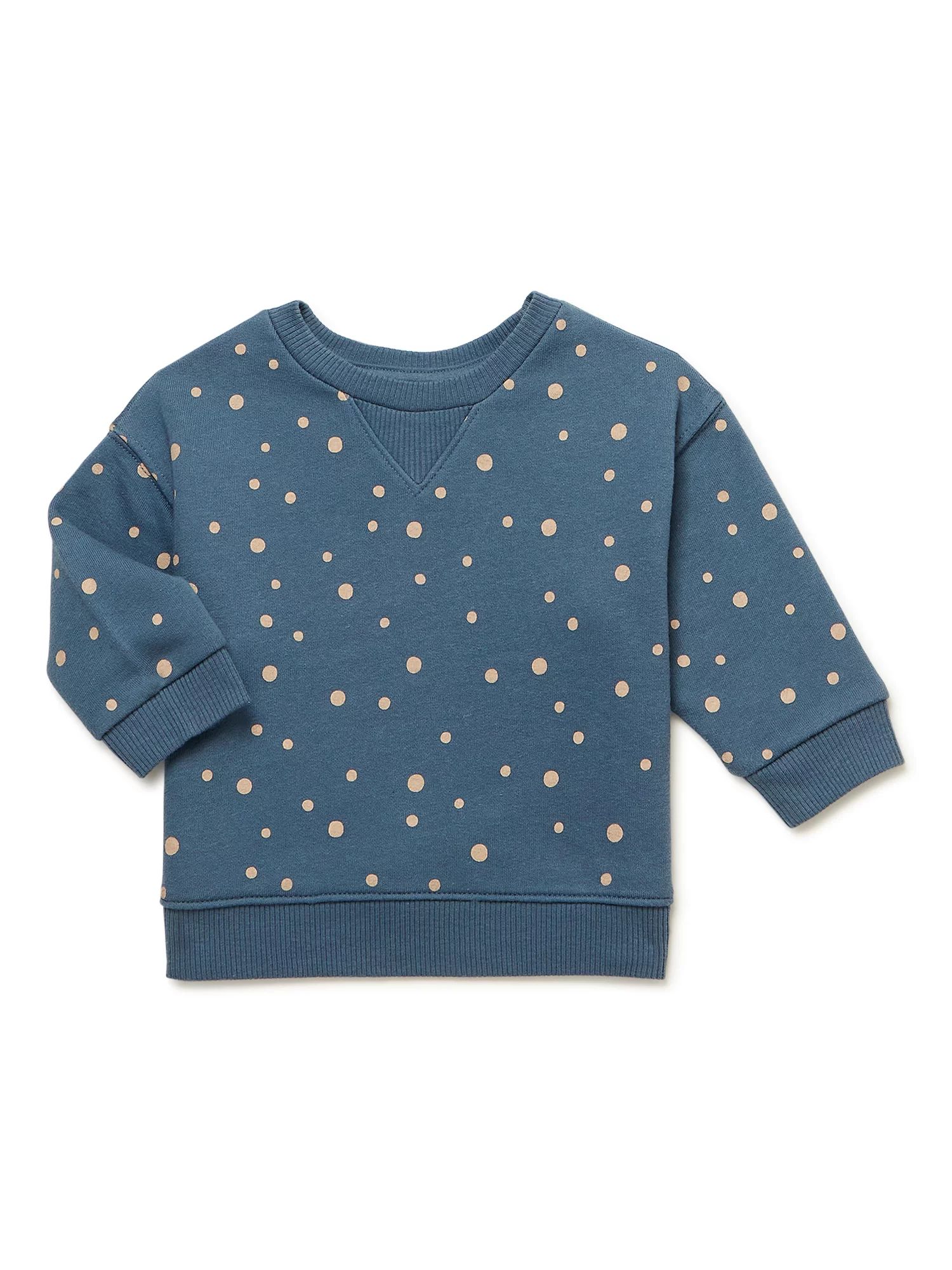 easy-peasy Baby Print French Terry Crew Sweatshirt , Sizes 0/3-24 Months | Walmart (US)
